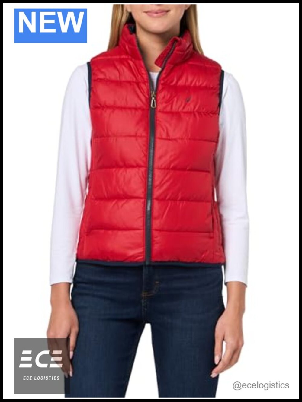 Sleeveless Zipup Quilted Puffer Vest Jacket